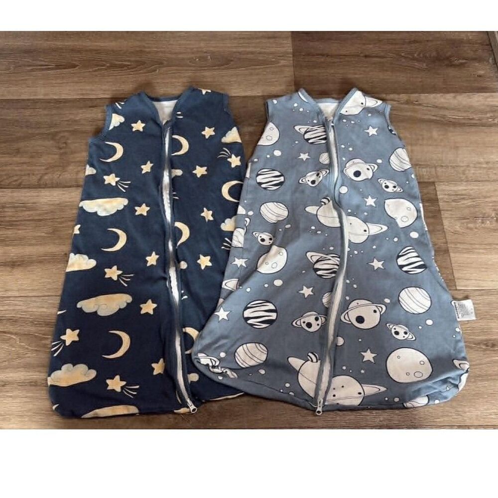 Baby 0-6M Sleep Sack Bundle 2-Pack Moon Stars Space